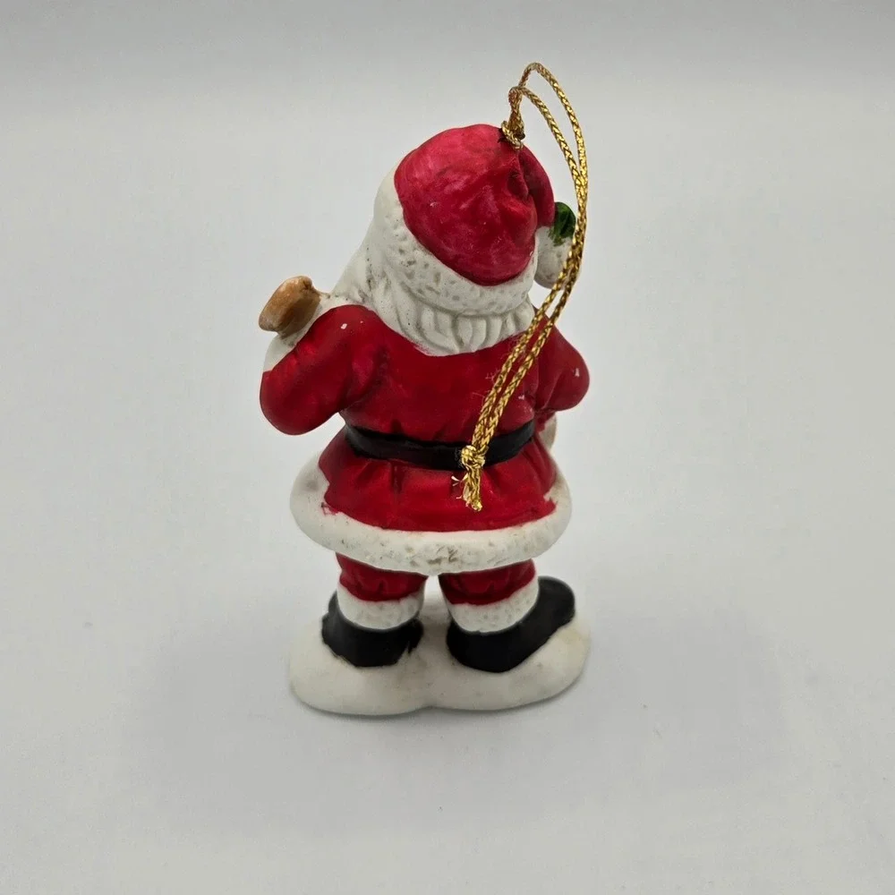 Santa Claus Ornament Playing‎ Guitar Christmas Holiday Decor Vintage Taiwan